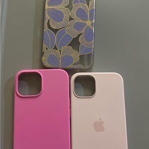 Apple iPhone Case Trio - Pink, Cream, and Floral